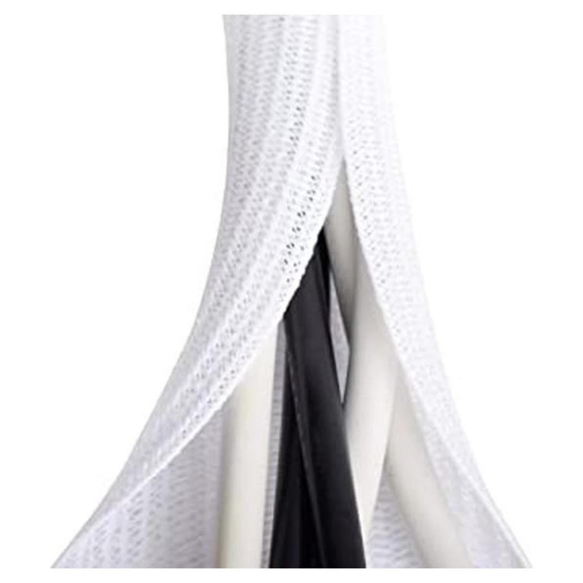 Funda de cable blanca de 6.6 pies a 23 pulgadas