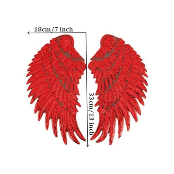 Parches grandes de lentejuelas de alas de ángel para