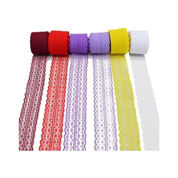 3 rollos de cinta de encaje floral de 10 yardas de tela de