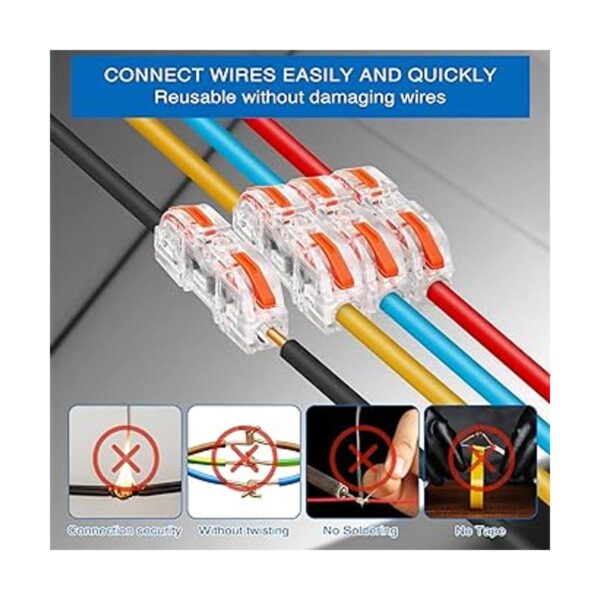 100 conectores de cable de 1 a 1 conector de cable en