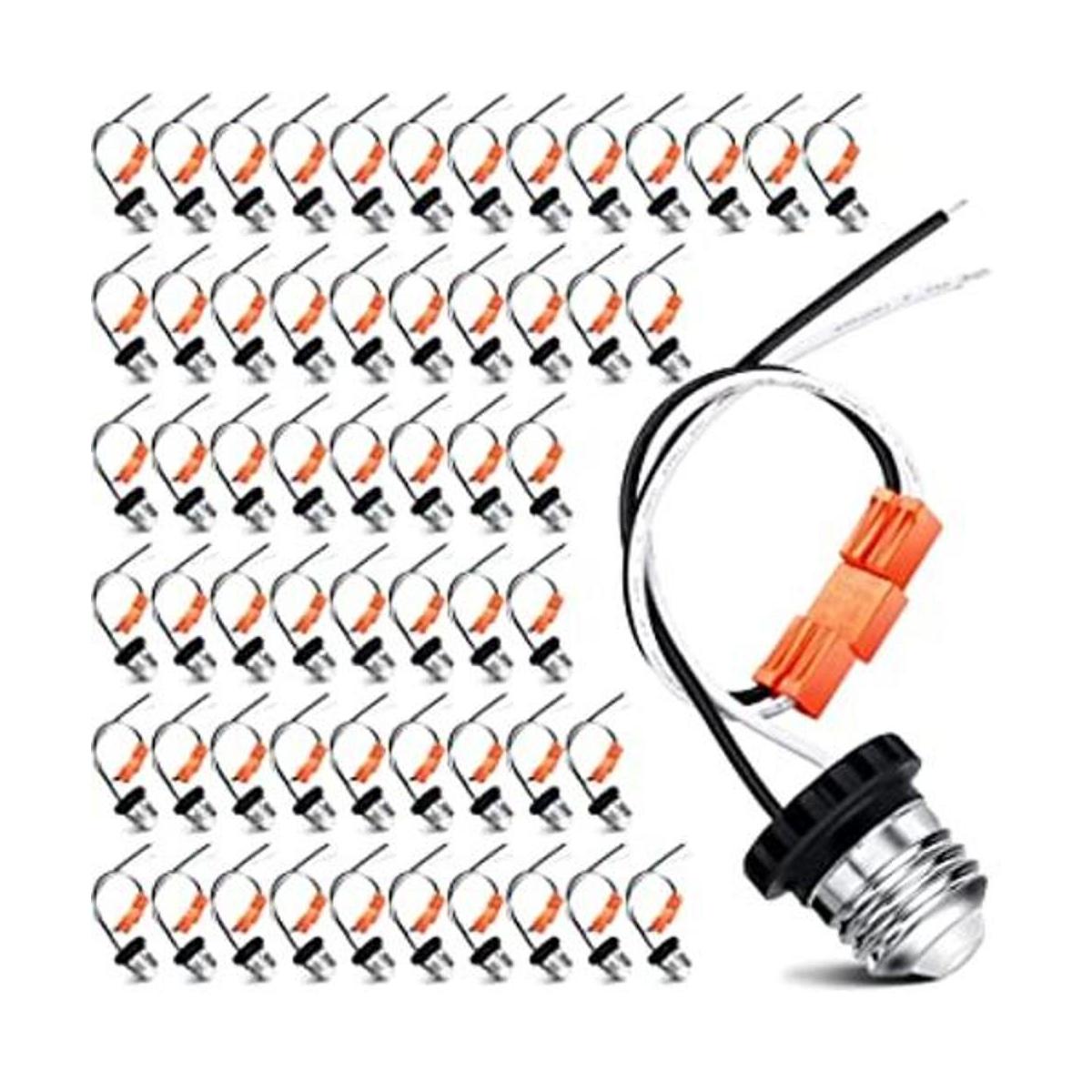 Paquete de 50 adaptadores de enchufe E26 base media