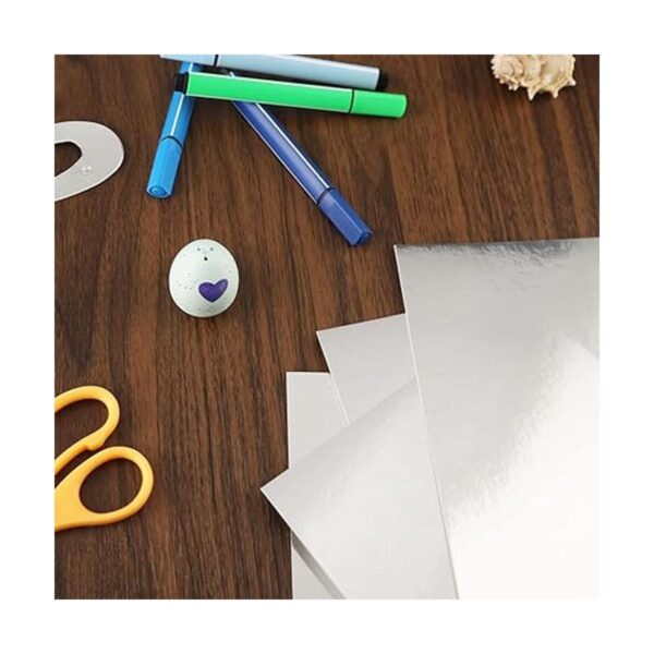 Paquete de 60 hojas de papel plateado metálico para