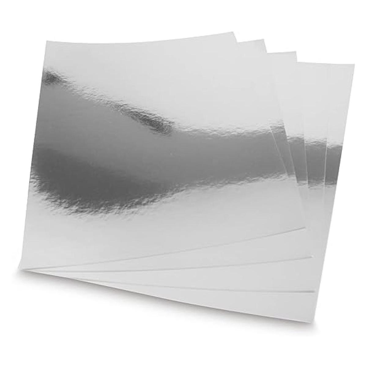 Paquete de 60 hojas de papel plateado metálico para