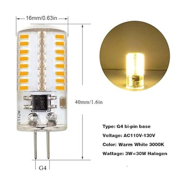 10 unidades G4 Bombilla LED regulable 120 V 110 V 130 V