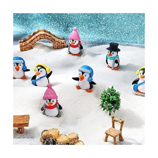 Bonitos personajes de pingino colección de figuras de_5