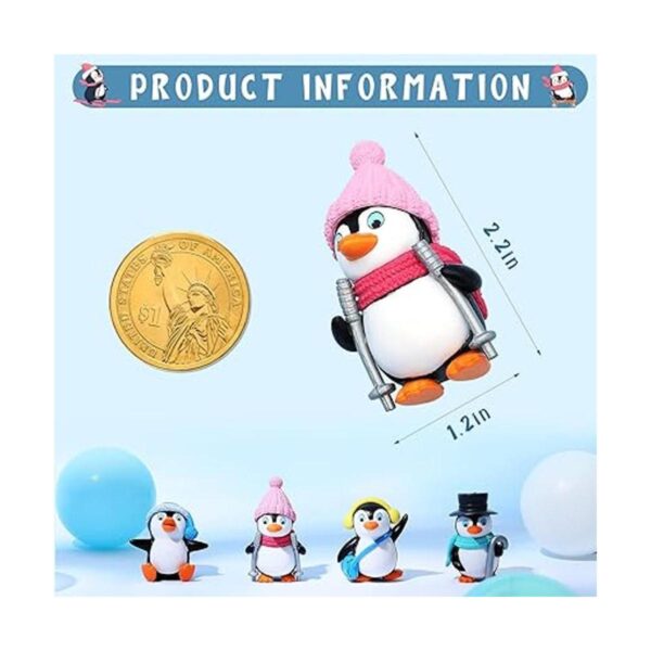 Bonitos personajes de pingino colección de figuras de_2
