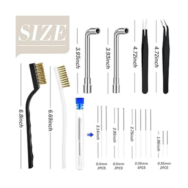 Kit de limpieza de 16 piezas de llave de boquilla de_2