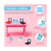 15 piezas de casa de muñecas mini portátil simulación