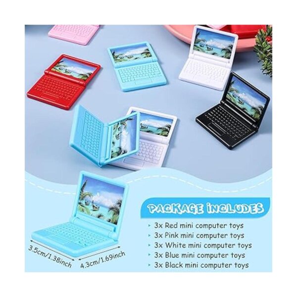 15 piezas de casa de muñecas mini portátil simulación