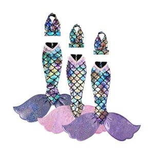Juego de 3 accesorios de muñeca de sirena ropa de muñeca