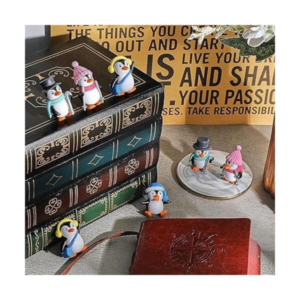Bonitos personajes de pingino colección de figuras de_6