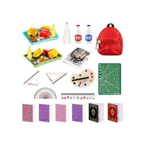 Juego de 17 piezas de mini material escolar para muñecas