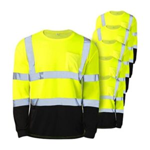 Zhanmai Paquete de 6 camisas de alta visibilidad clase 3_1