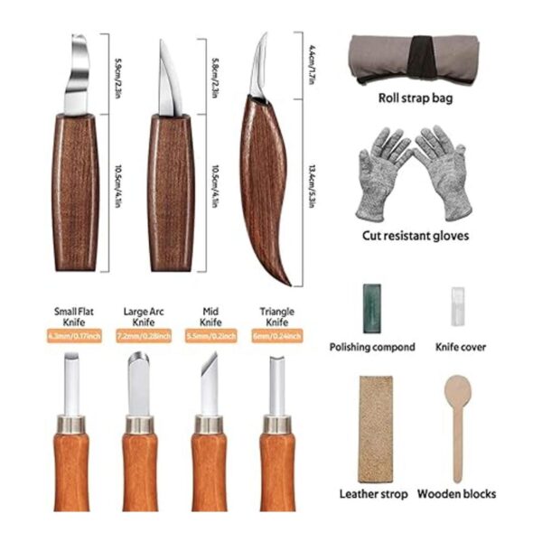 Juego de herramientas de tallado de madera kit de 12