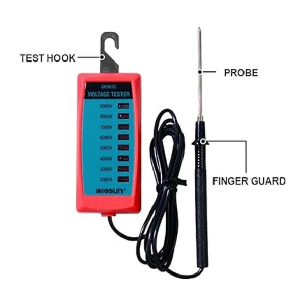 allsun LED Valla Tester eléctrico Voltaje Tester Max 9000 V