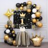 Globos de confeti de Zesliwy oro negro 50 unidades_6