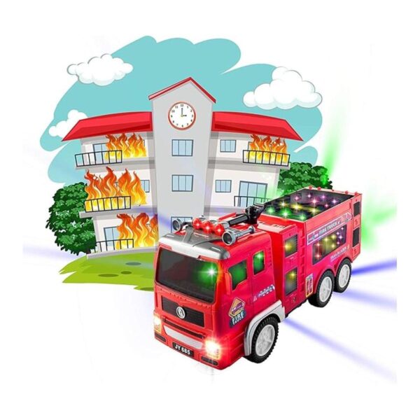 Camión de bomberos eléctrico para niños con luces 4D_2