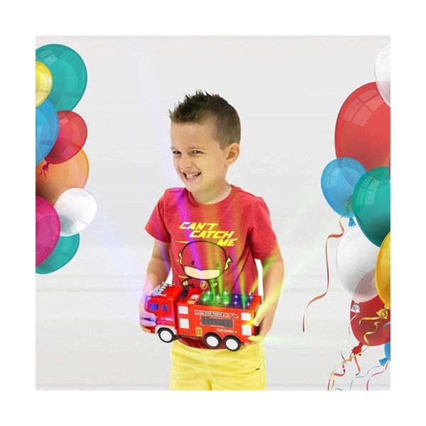 Camión de bomberos eléctrico para niños con luces 4D_6