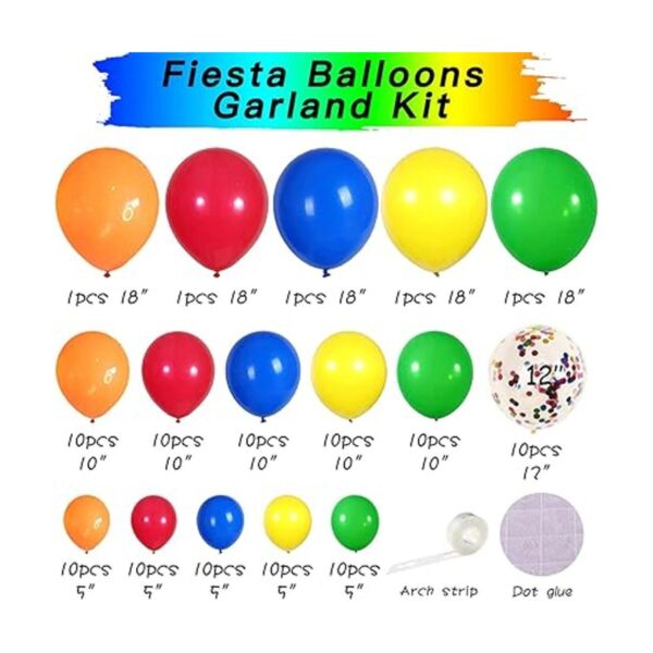 Juego de 117 globos de confeti de Rianbow en 4 tamaños de