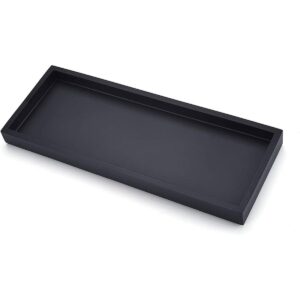 Zexzen Bathroom Vanity Tray Matte Black Resin Bathroom