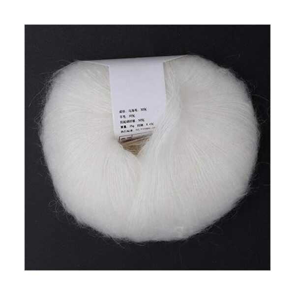 Mohair Knit Hilo de lana larga de angora suave caliente_4