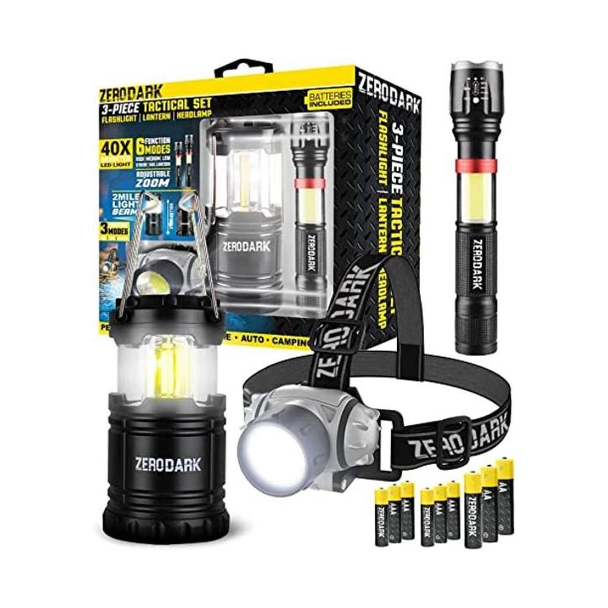 ZeroDark Juego de 3 linternas de faros delanteros