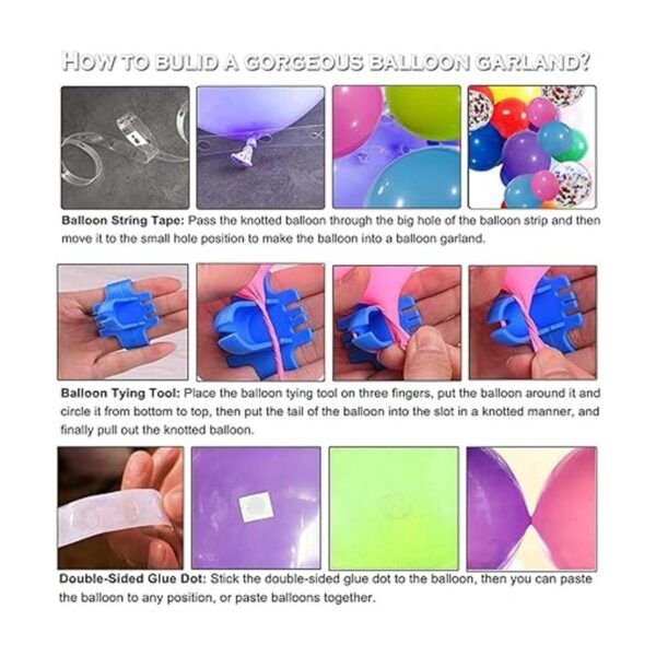 Juego de 117 globos de confeti de Rianbow en 4 tamaños de