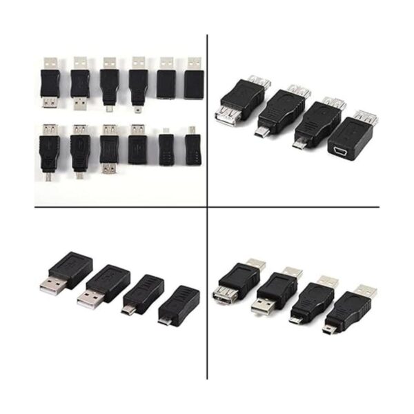 Zerone USB OTG Micro Mini USB 2.0 macho a hembra adaptador