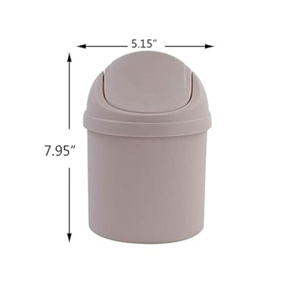 Zerdyne Mini bote de basura de plástico de 0.7 galones_2