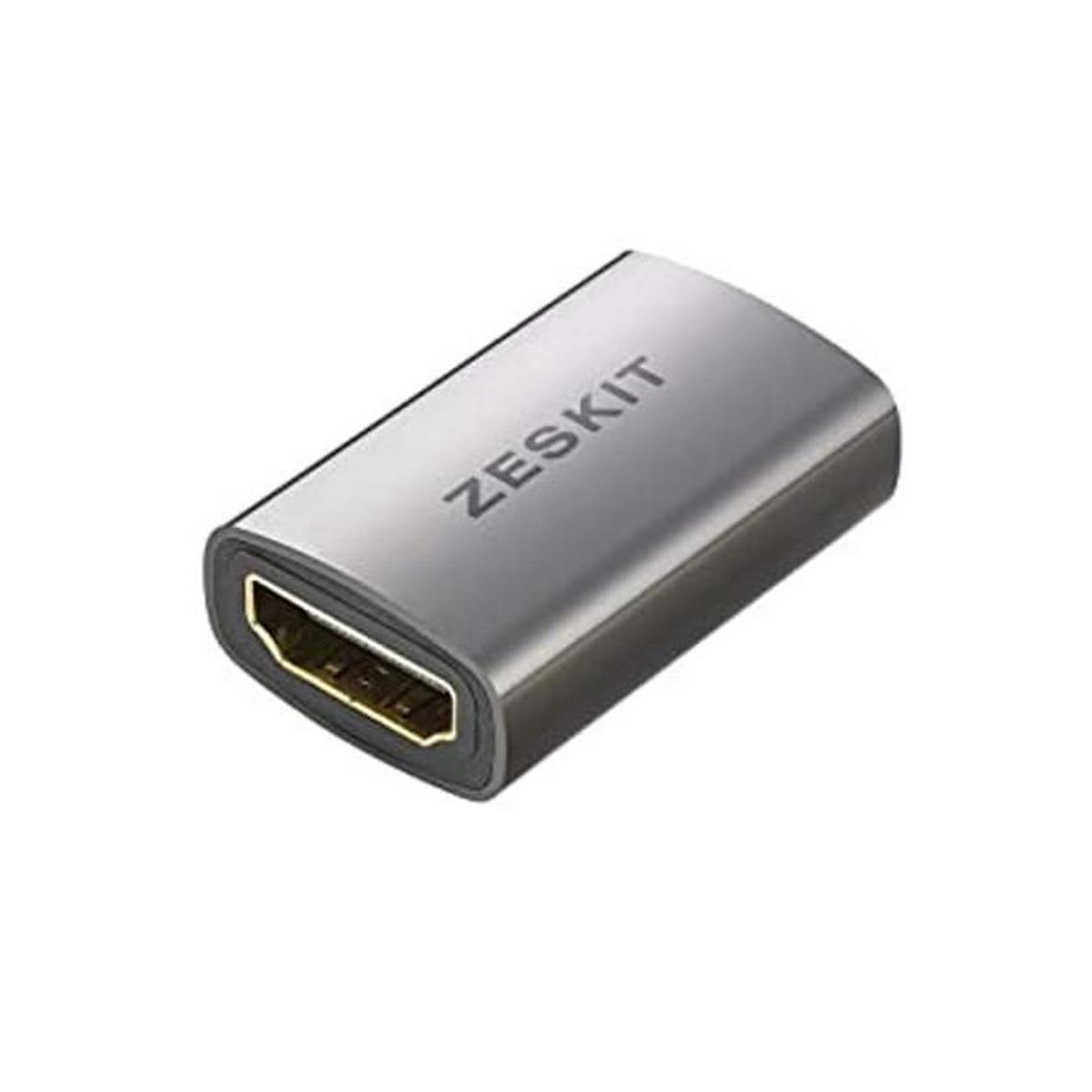 Zeskit Acoplador HDMI V2 de aluminio con blindaje