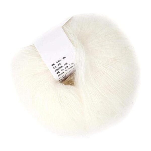 Mohair Knit Hilo de lana larga de angora suave caliente_5