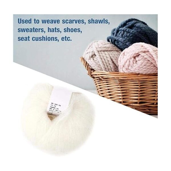 Mohair Knit Hilo de lana larga de angora suave caliente_2