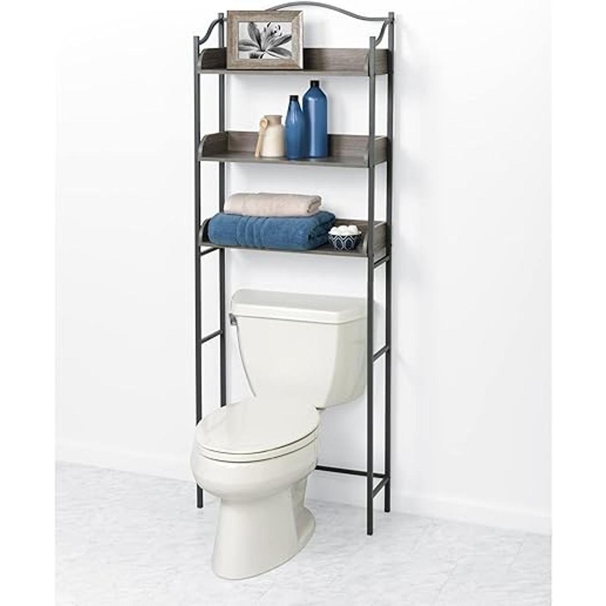 Zenna Home Baño de 3 niveles sobre el inodoro ahorradores