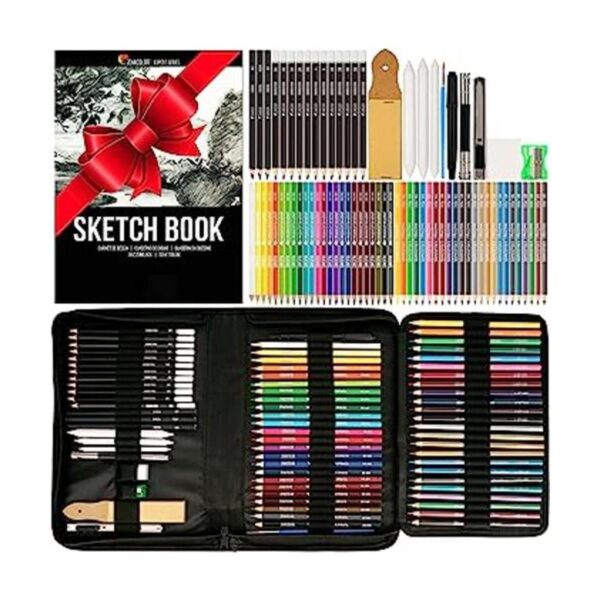 Zenacolor Juego de 74 dibujos kit de arte profesional_1