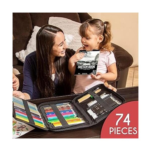 Zenacolor Juego de 74 dibujos kit de arte profesional_3