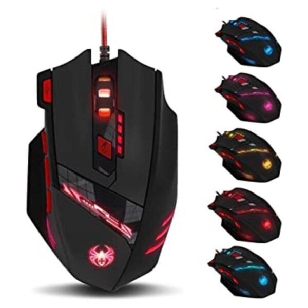 Zelotes Ratón para juegos ratón con cable de PC 9200DPI_1