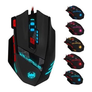 Zelotes T90 Ratón profesional de alta precisión con cable