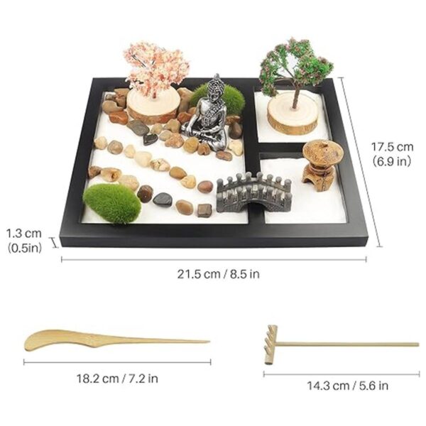 Jardín zen japonés para escritorio Sakura Budah de 9 x 7