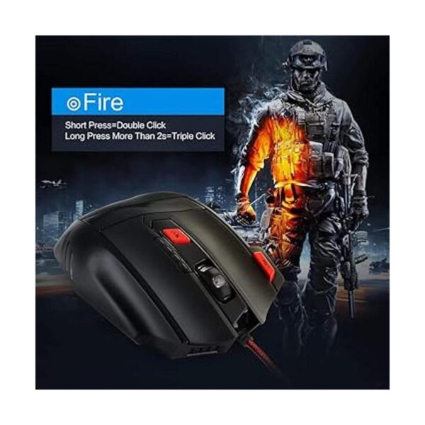 Zelotes Ratón para juegos ratón con cable de PC 9200DPI_3