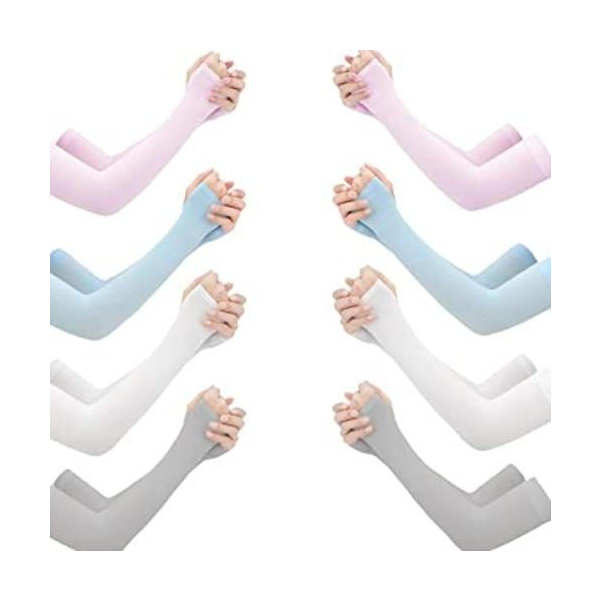 ZeeDix 8 pares de mangas largas con protección UV para el