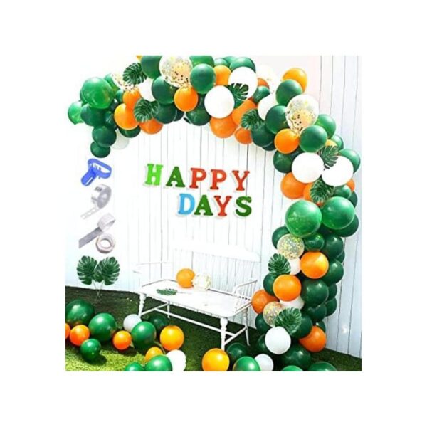 Juego de 139 globos verdes con diseño de guirnaldas para_1