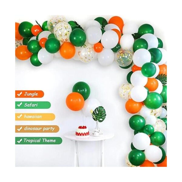 Juego de 139 globos verdes con diseño de guirnaldas para_2