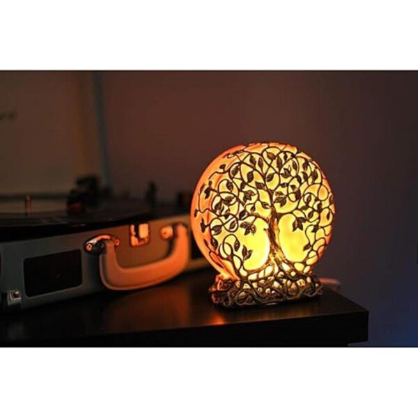 Sunset Orange Tree of Life Lámpara de mesa pequeña