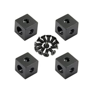 Zeberoxyz 4 piezas de soporte de esquina cubo negro con