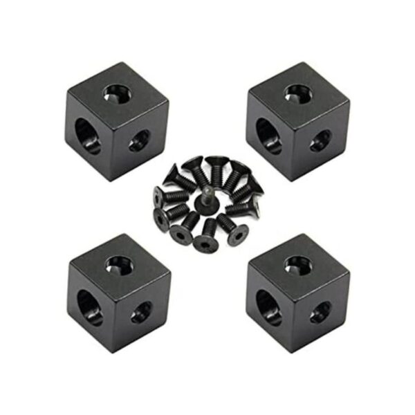 Zeberoxyz 4 piezas de soporte de esquina cubo negro con