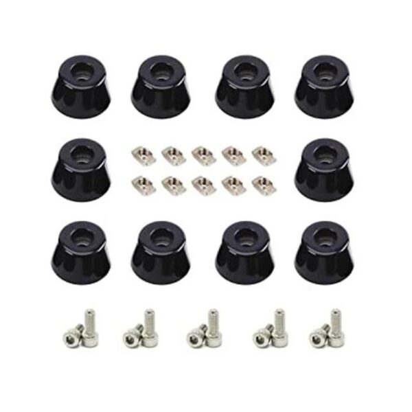 Zeberoxyz 10 pies de goma antivibración 10 tornillos M5_1
