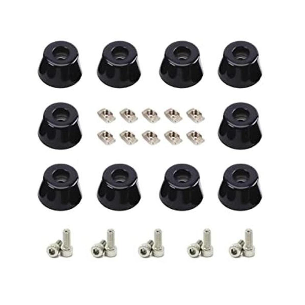 Zeberoxyz 10 pies de goma antivibración 10 tornillos M5