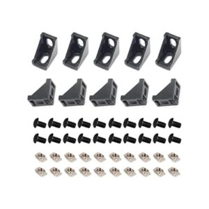 Zeberoxyz 2028 10 soportes de ángulo recto negro con_1