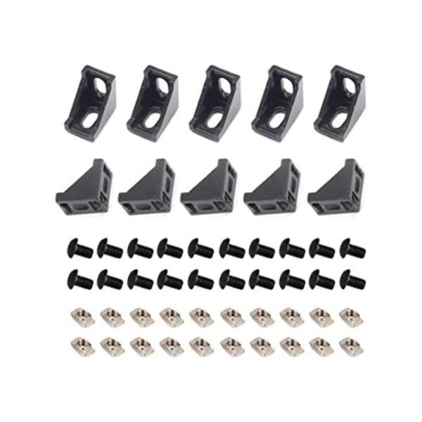 Zeberoxyz 2028 10 soportes de ángulo recto negro con_1