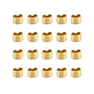 Zeberoxyz 20 hebillas de cobre conector de cable de_1